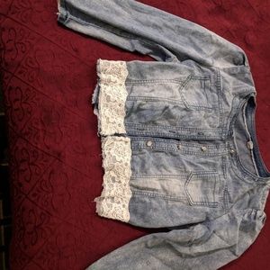 Acid wash denim jacket